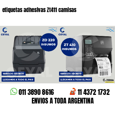 etiquetas adhesivas Zt411 camisas