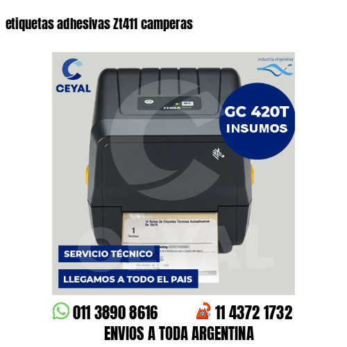 etiquetas adhesivas Zt411 camperas