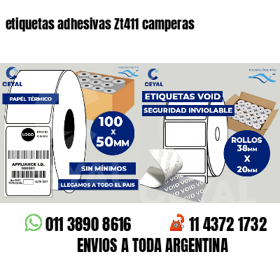 etiquetas adhesivas Zt411 camperas