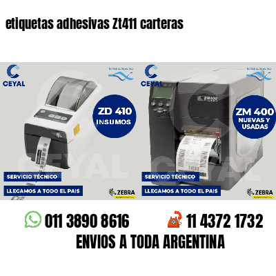 etiquetas adhesivas Zt411 carteras