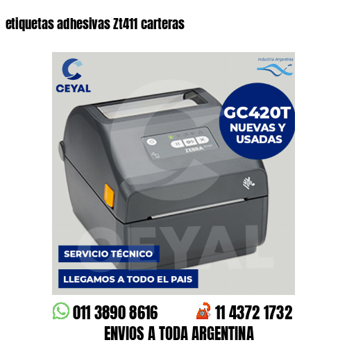 etiquetas adhesivas Zt411 carteras