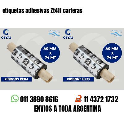 etiquetas adhesivas Zt411 carteras