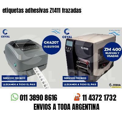 etiquetas adhesivas Zt411 frazadas