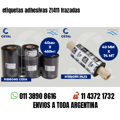 etiquetas adhesivas Zt411 frazadas