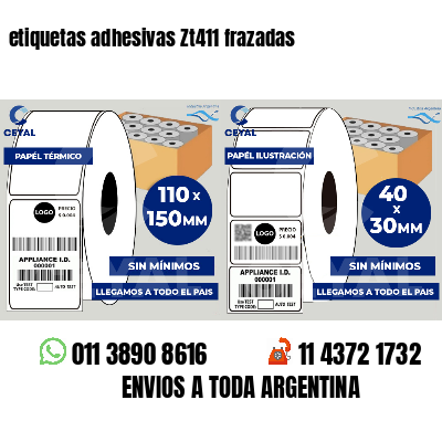 etiquetas adhesivas Zt411 frazadas