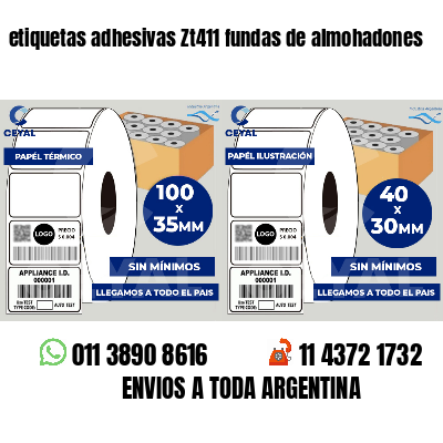 etiquetas adhesivas Zt411 fundas de almohadones