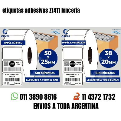etiquetas adhesivas Zt411 lenceria