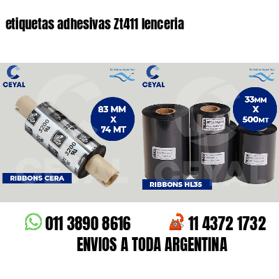 etiquetas adhesivas Zt411 lenceria