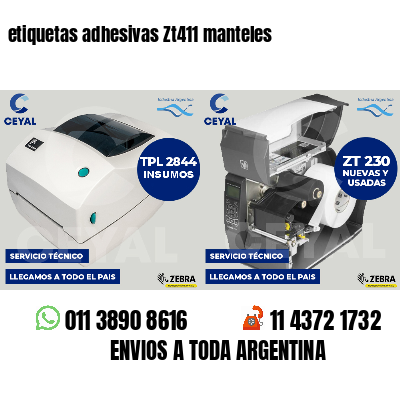 etiquetas adhesivas Zt411 manteles