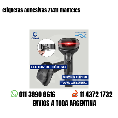 etiquetas adhesivas Zt411 manteles