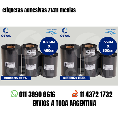 etiquetas adhesivas Zt411 medias