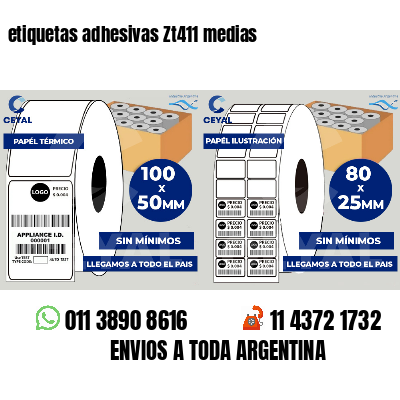 etiquetas adhesivas Zt411 medias