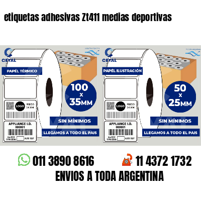 etiquetas adhesivas Zt411 medias deportivas