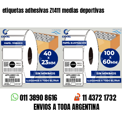 etiquetas adhesivas Zt411 medias deportivas