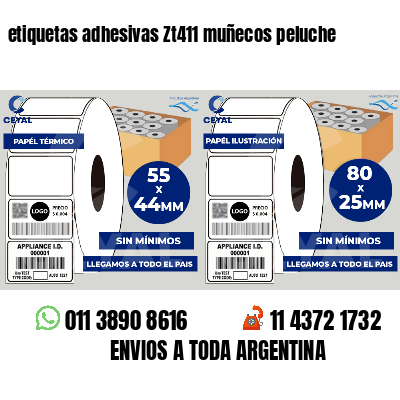etiquetas adhesivas Zt411 muñecos peluche
