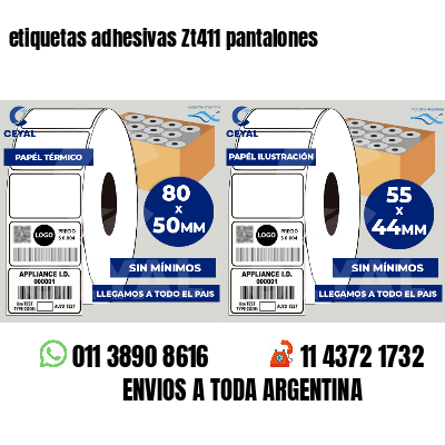 etiquetas adhesivas Zt411 pantalones
