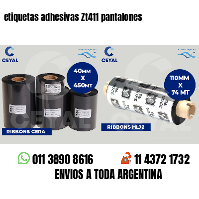 etiquetas adhesivas Zt411 pantalones