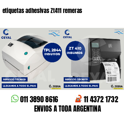 etiquetas adhesivas Zt411 remeras