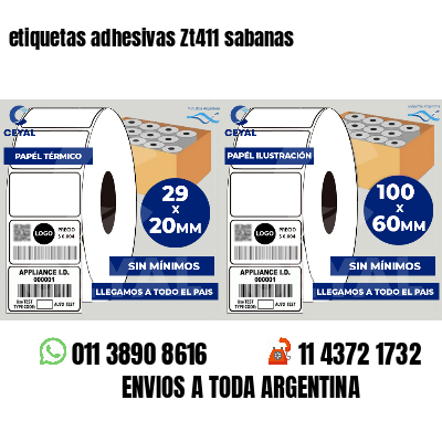 etiquetas adhesivas Zt411 sabanas