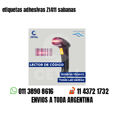 etiquetas adhesivas Zt411 sabanas