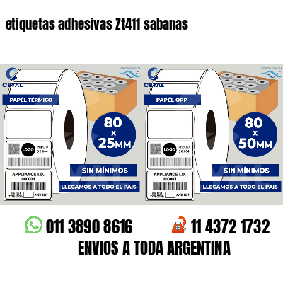 etiquetas adhesivas Zt411 sabanas