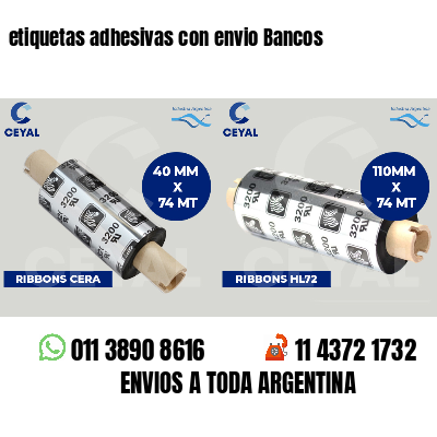 etiquetas adhesivas con envio Bancos