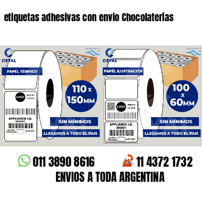 etiquetas adhesivas con envio Chocolaterías