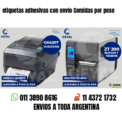 etiquetas adhesivas con envio Comidas por peso