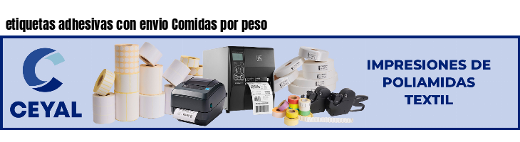 etiquetas adhesivas con envio Comidas por peso