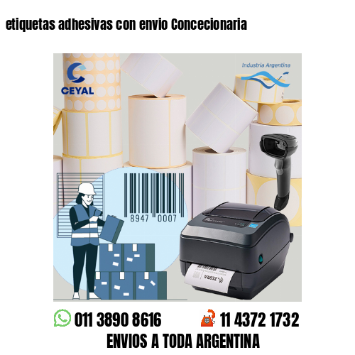 etiquetas adhesivas con envio Concecionaria