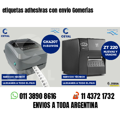 etiquetas adhesivas con envio Gomerías
