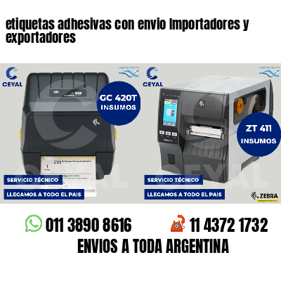 etiquetas adhesivas con envio Importadores y exportadores