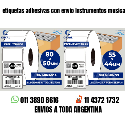 etiquetas adhesivas con envio Instrumentos musicales