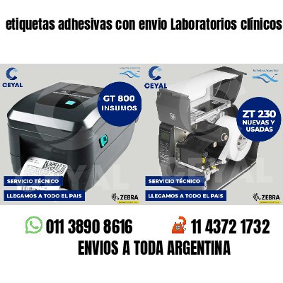 etiquetas adhesivas con envio Laboratorios clínicos