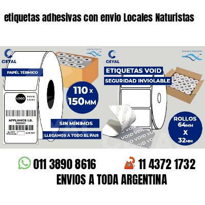 etiquetas adhesivas con envio Locales Naturistas