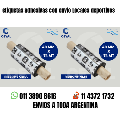 etiquetas adhesivas con envio Locales deportivos