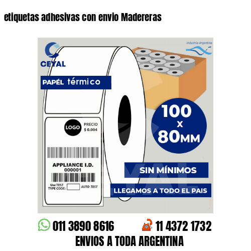 etiquetas adhesivas con envio Madereras