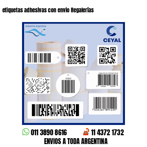 etiquetas adhesivas con envio Regalerías