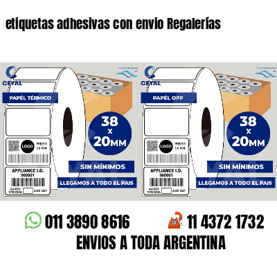 etiquetas adhesivas con envio Regalerías