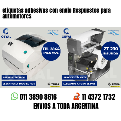 etiquetas adhesivas con envio Respuestos para automotores