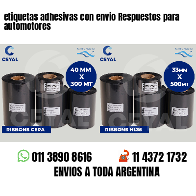 etiquetas adhesivas con envio Respuestos para automotores
