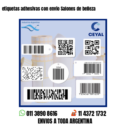 etiquetas adhesivas con envio Salones de belleza