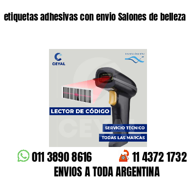 etiquetas adhesivas con envio Salones de belleza