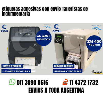 etiquetas adhesivas con envio Talleristas de indumnentaria