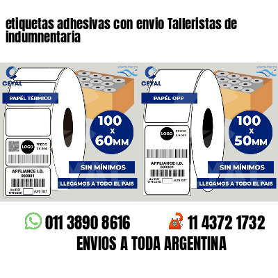 etiquetas adhesivas con envio Talleristas de indumnentaria