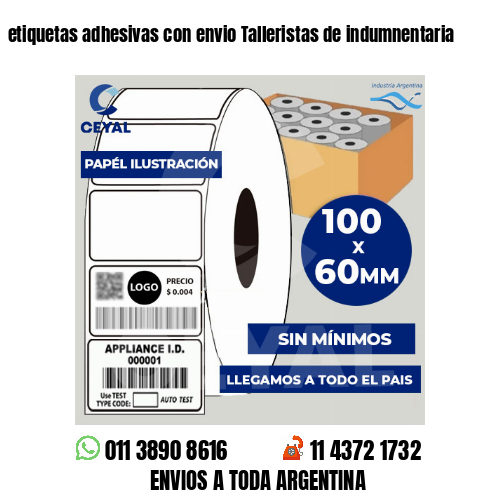 etiquetas adhesivas con envio Talleristas de indumnentaria