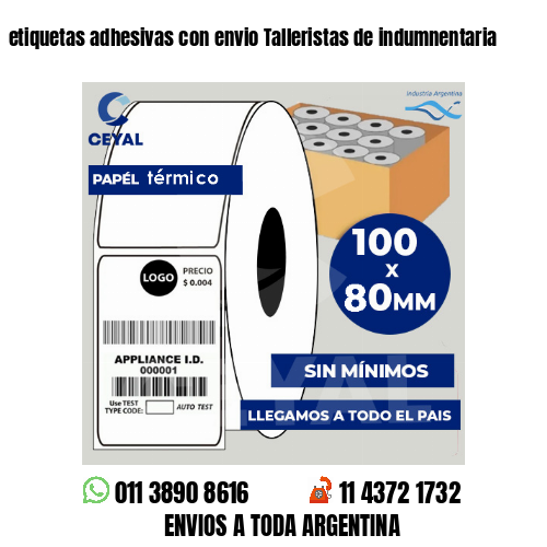 etiquetas adhesivas con envio Talleristas de indumnentaria