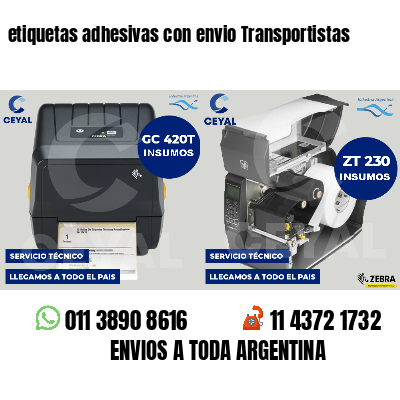 etiquetas adhesivas con envio Transportistas