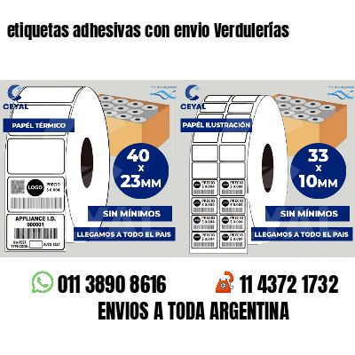 etiquetas adhesivas con envio Verdulerías