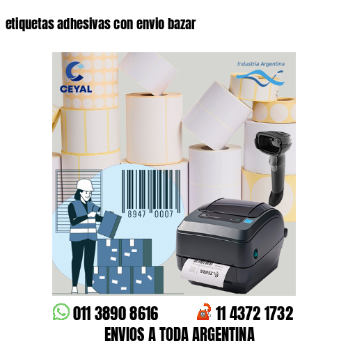 etiquetas adhesivas con envio bazar